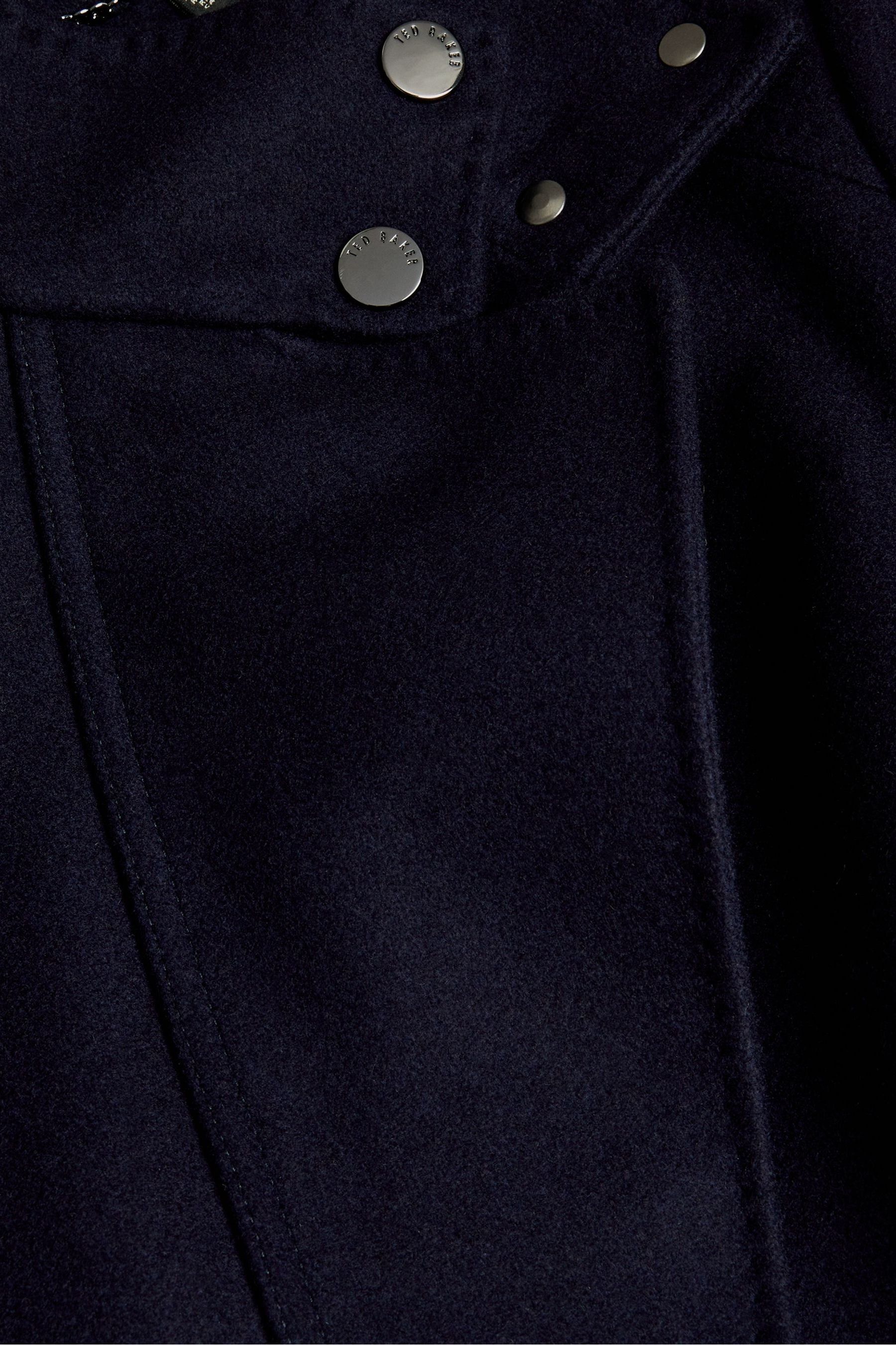 Buy Ted Baker Blue Icombi Funnel Neck Coat from Next Luxembourg