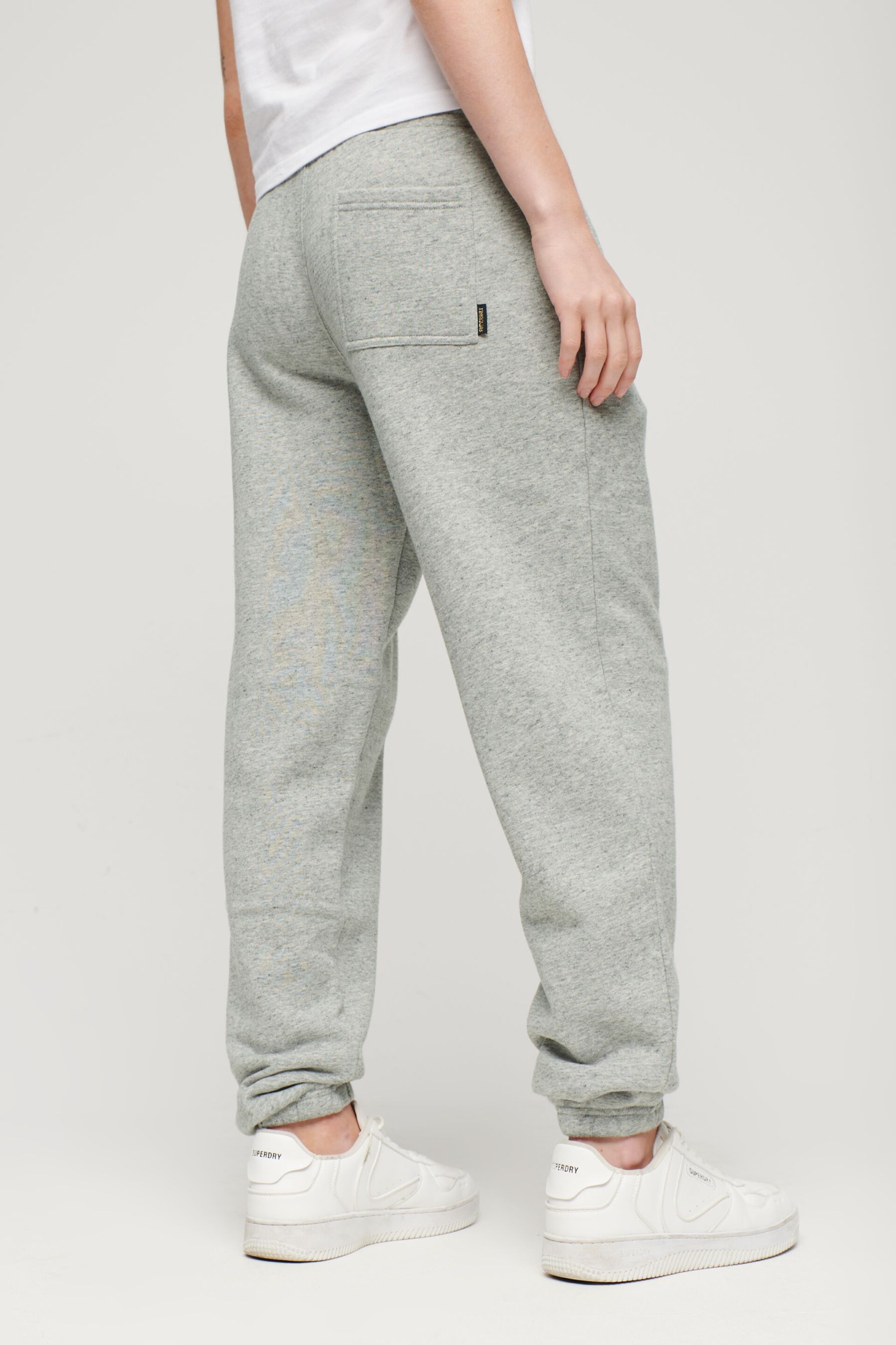Superdry Grey/White Athletic College Logo Joggers - Image 2 of 4