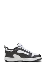 Puma White Rebound V6 Lo Youth Trainers - Image 1 of 5