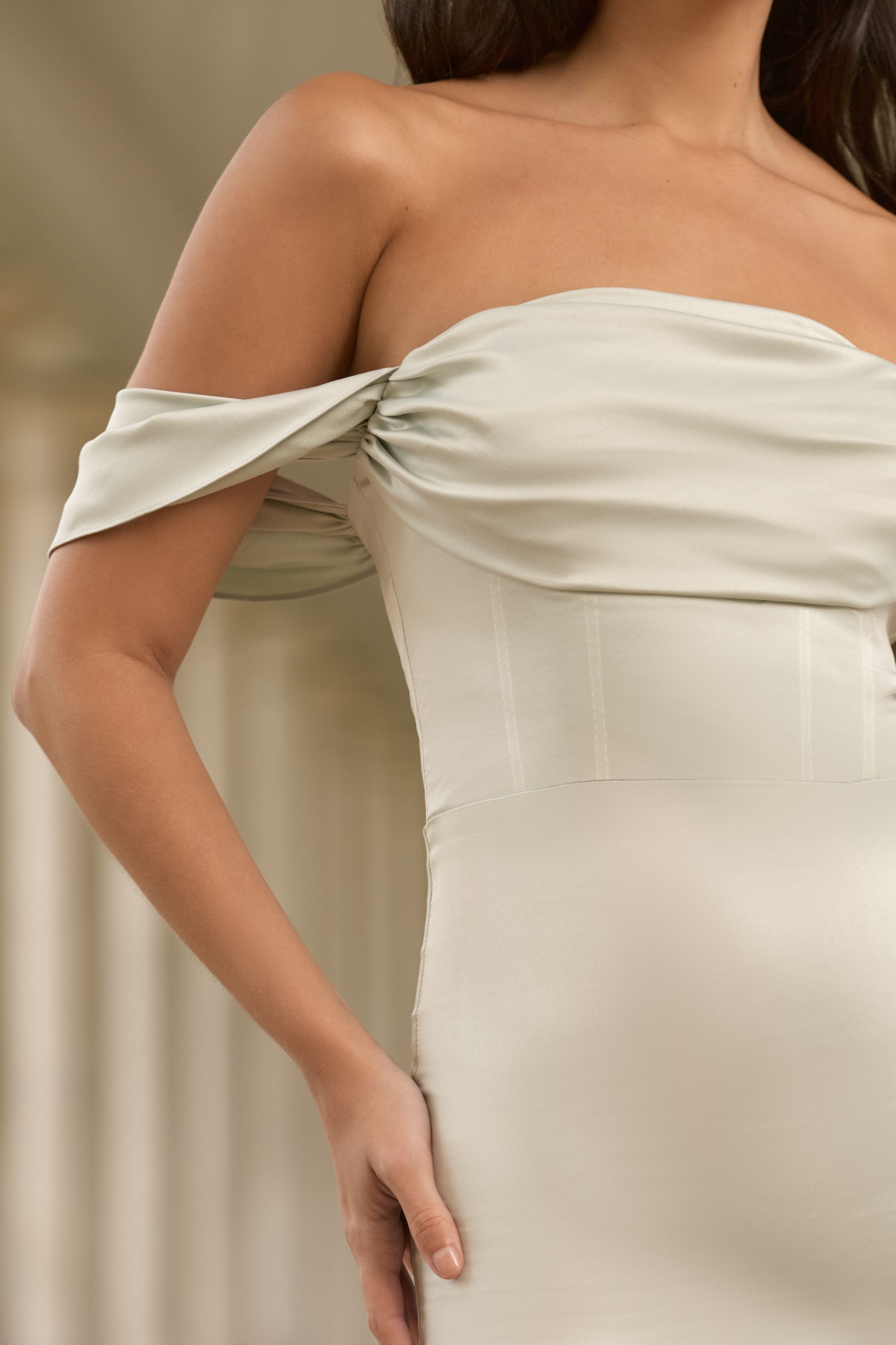 Lipsy bridal cowl neck satin maxi dress discount