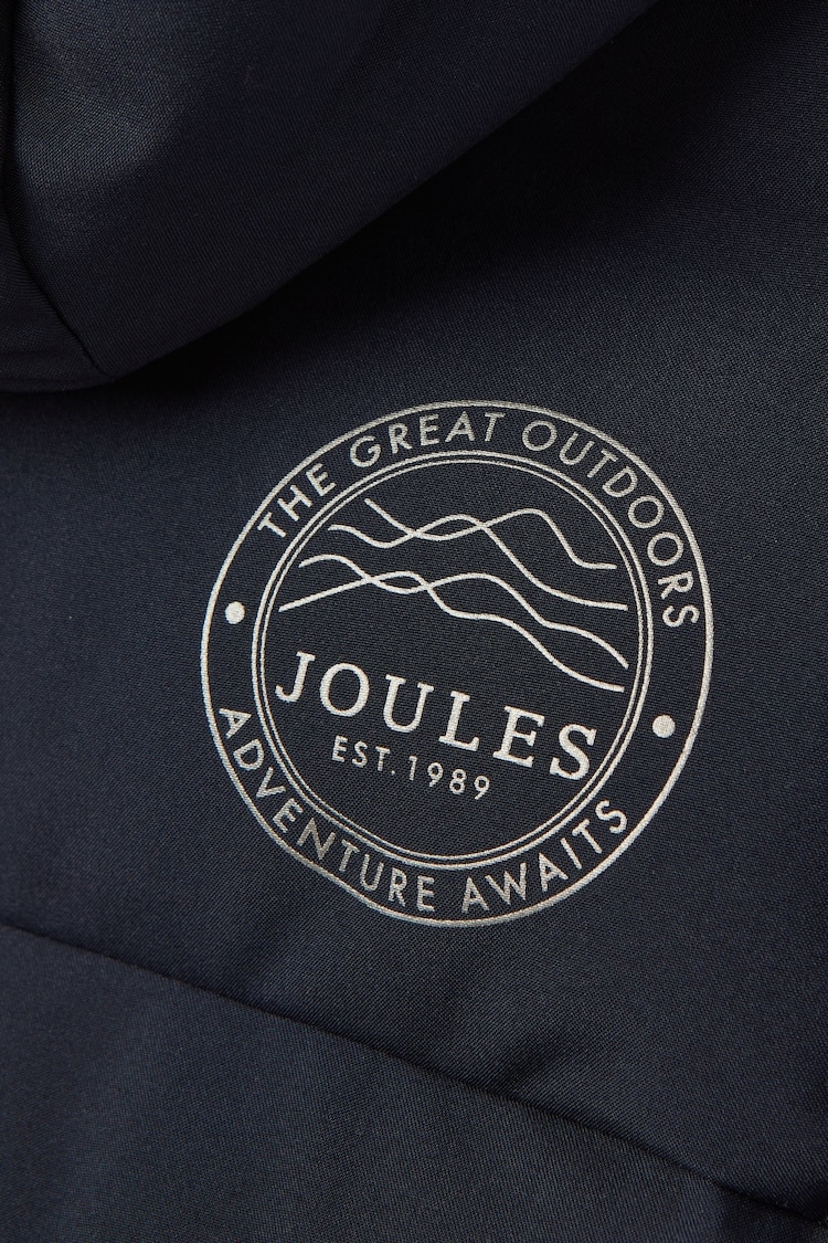 Joules Padwell Navy Blue Waterproof Padded Coat - Image 6 of 6