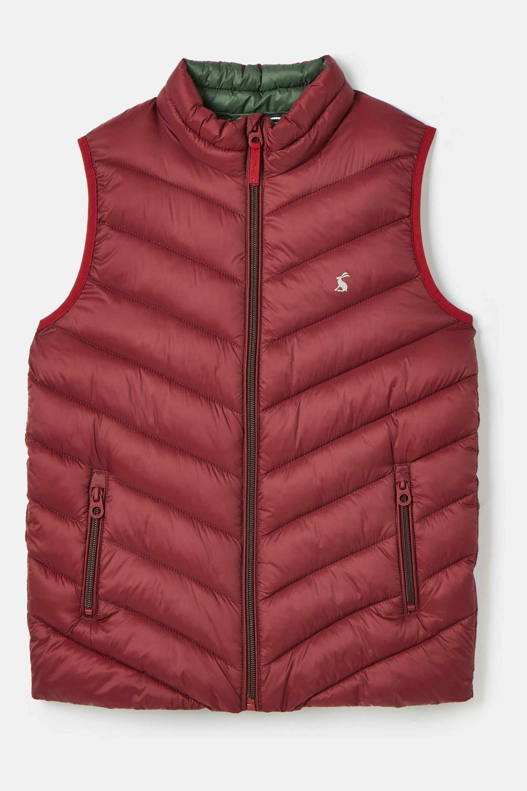 Buy Joules Kids Crofton Burgundy Red Showerproof Quilted Gilet from the Next UK online shop