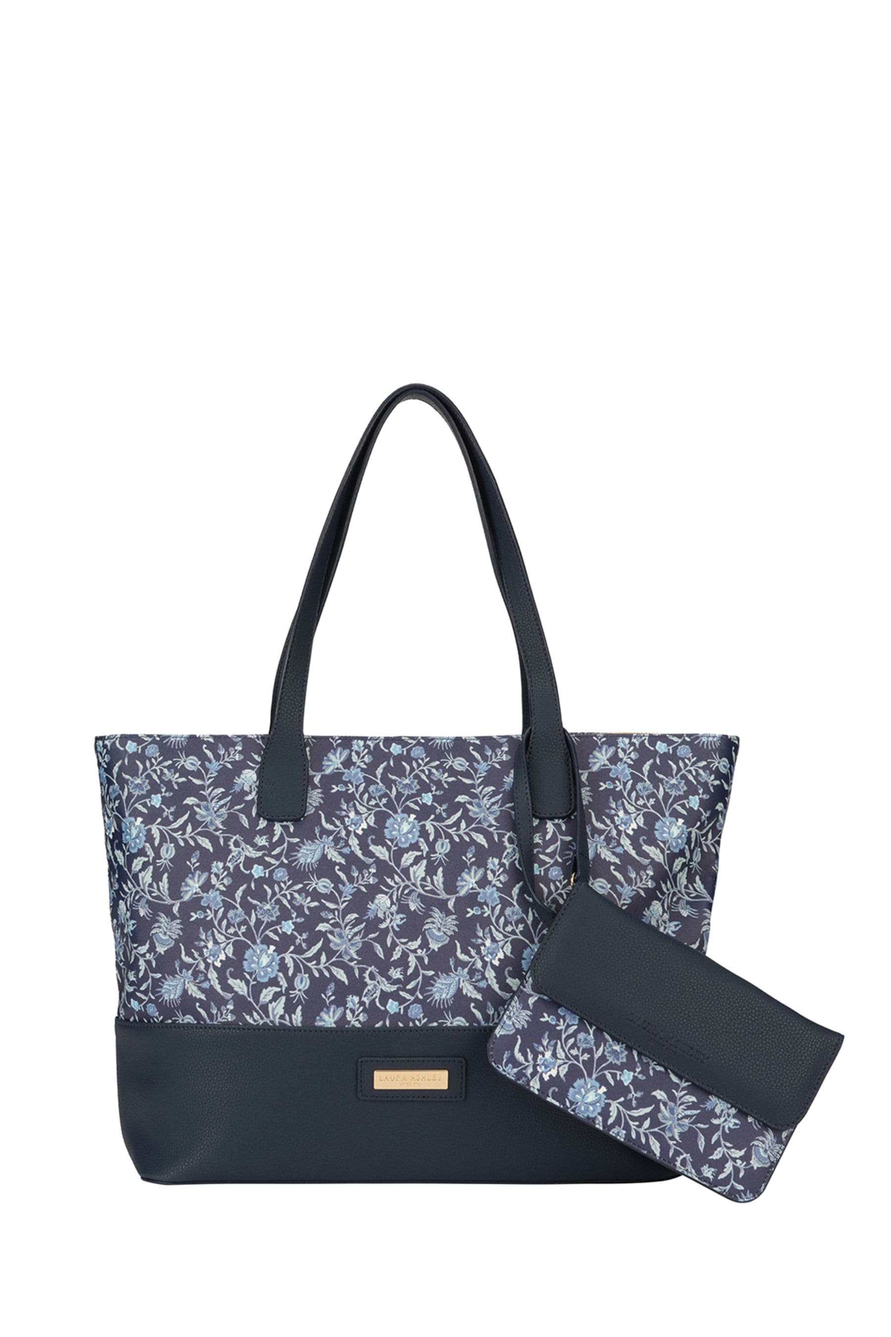 Buy Laura Ashley Blue Medium Floral Bicolor Tote Bag from Next Luxembourg