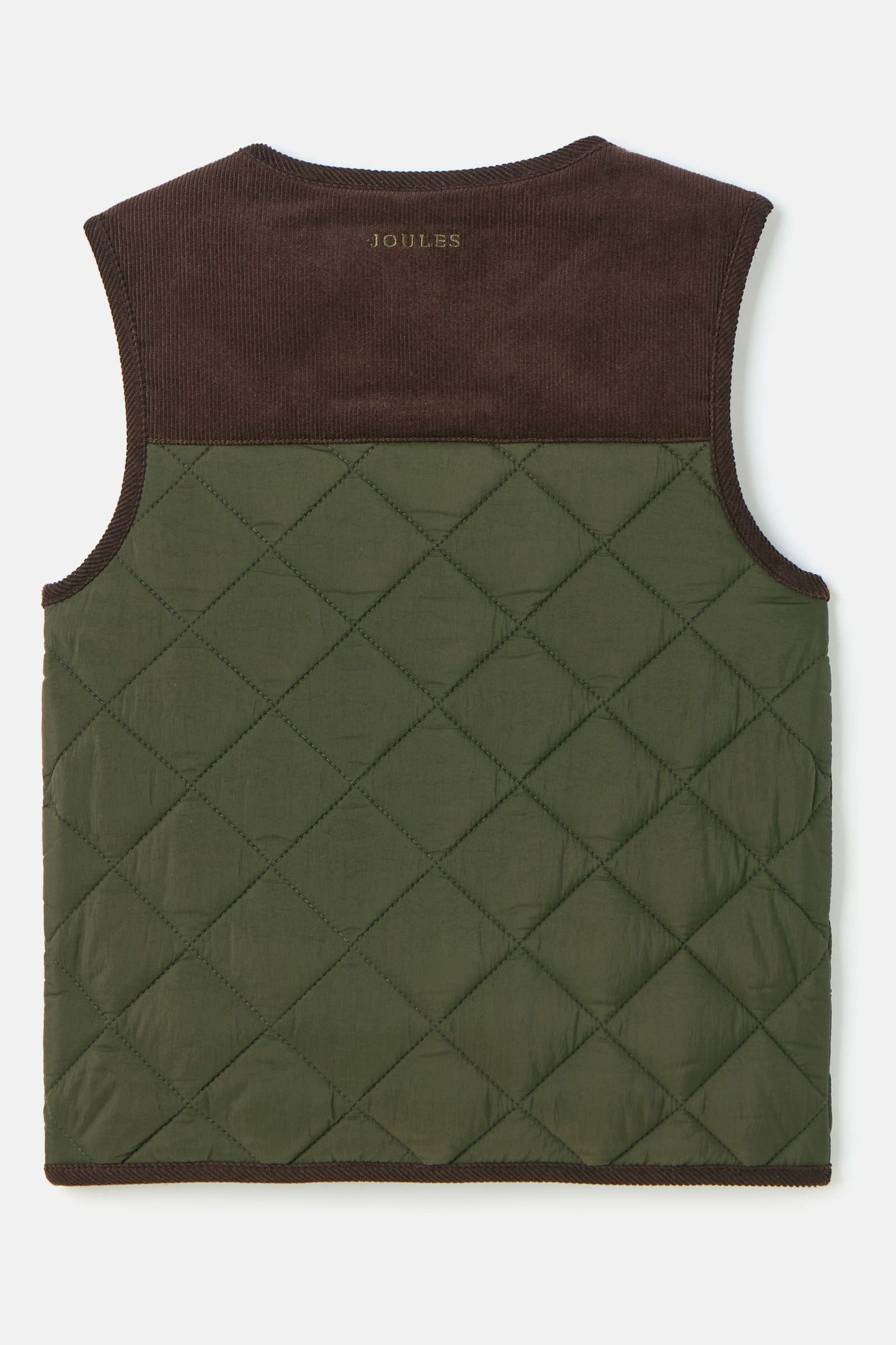 Buy Joules Kids Gibson Khaki Green Quilted Gilet from Next USA