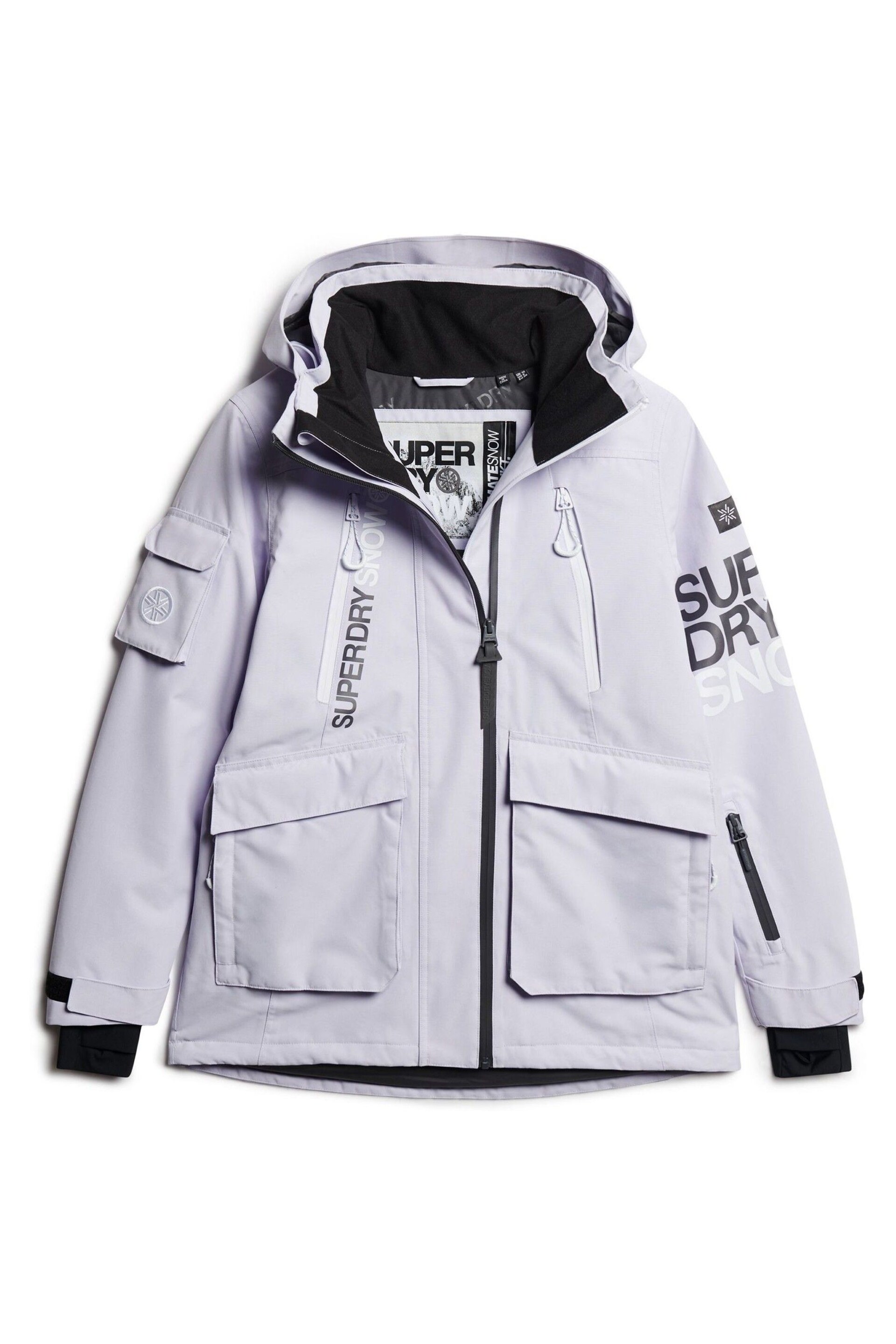 Superdry Purple Ultimate Rescue Ski Jacket - Image 5 of 5