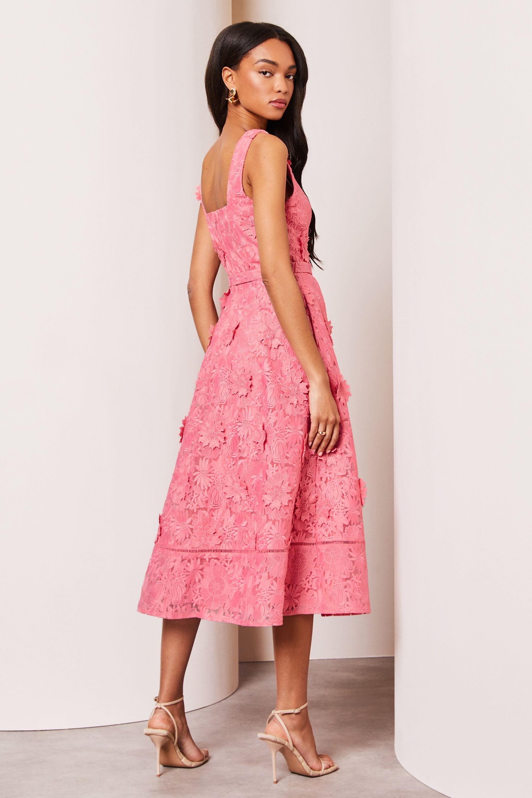 Midi prom dress with sleeves 2025