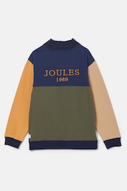 Joules Elliot Multi Colourblock Quarter Zip Sweatshirt - Image 2 of 3