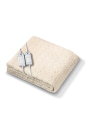 Beurer White Monogram by Komfort Heated Mattress Cover Electric Blanket - Image 5 of 6