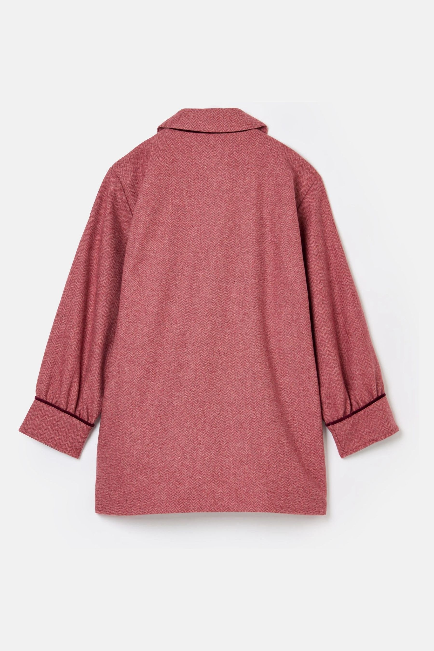 Pink herringbone coat hotsell