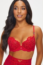 Ann Summers Red The Icon Sequin Plunge Bra - Image 4 of 6