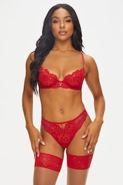 Ann Summers Red The Icon Sequin Brazilian Knickers - Image 1 of 5