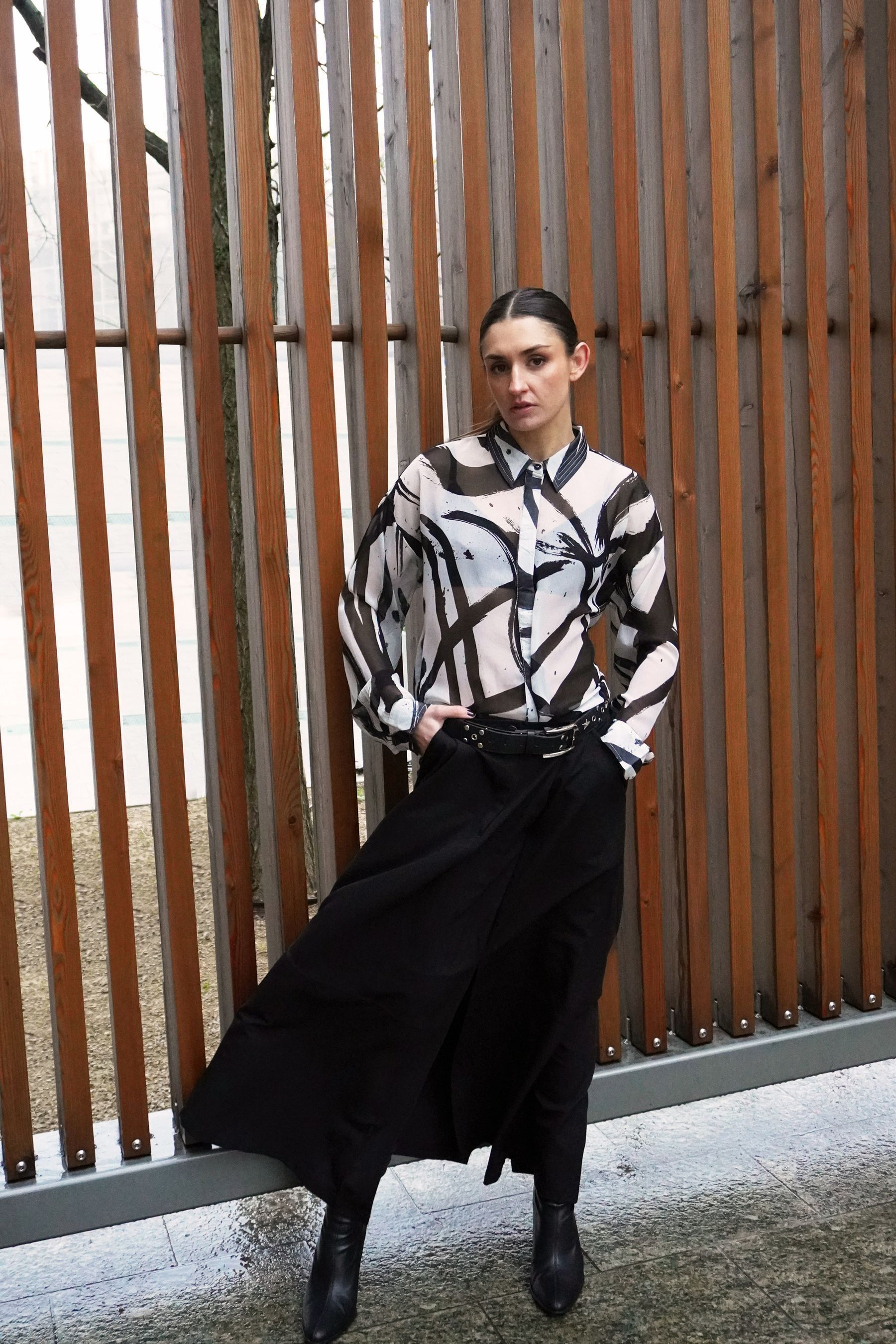 Religion black maxi skirt online
