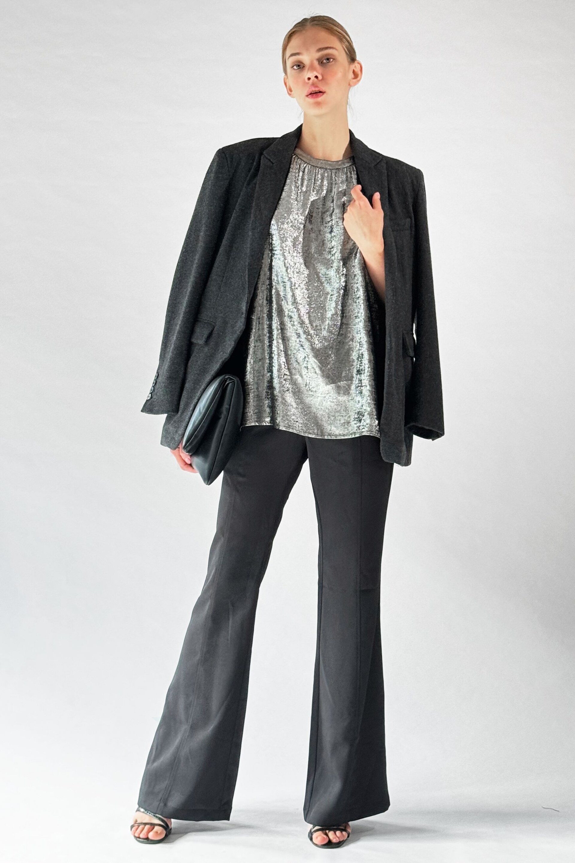 Religion Silver Metallic Prime Halterneck Top With Tie Back Detail - Image 5 of 6