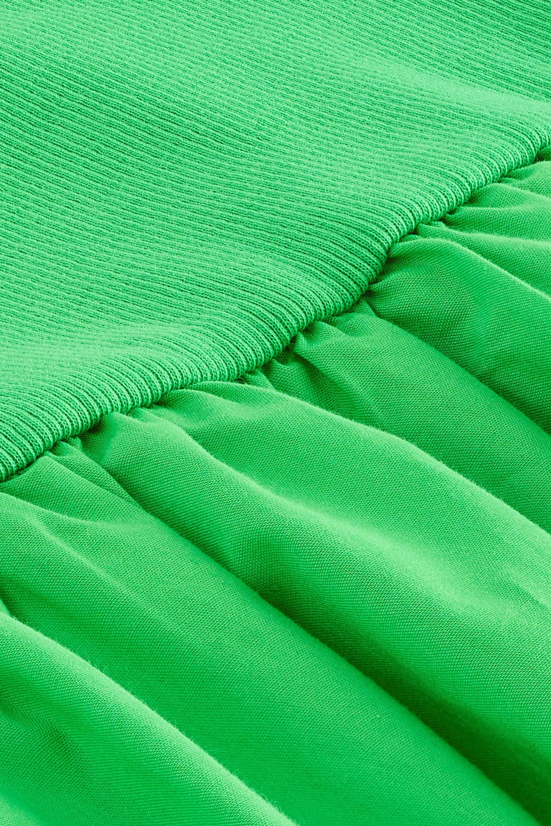Green Square Neck Maxi Summer Jersey Dress - Image 6 of 6