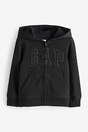 Gap Black Arch Logo Zip Up Hoodie (4-13yrs) - Image 1 of 3