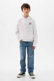 Gap White 1969 Logo Hoodie (4-13yrs) - Image 3 of 4