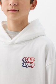 Gap White 1969 Logo Hoodie (4-13yrs) - Image 4 of 4