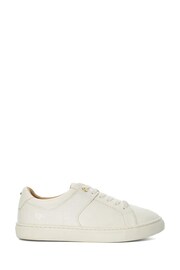 Dune London White Elodiie Material Mix Cupsole Trainers - Image 1 of 5