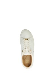 Dune London White Elodiie Material Mix Cupsole Trainers - Image 5 of 5