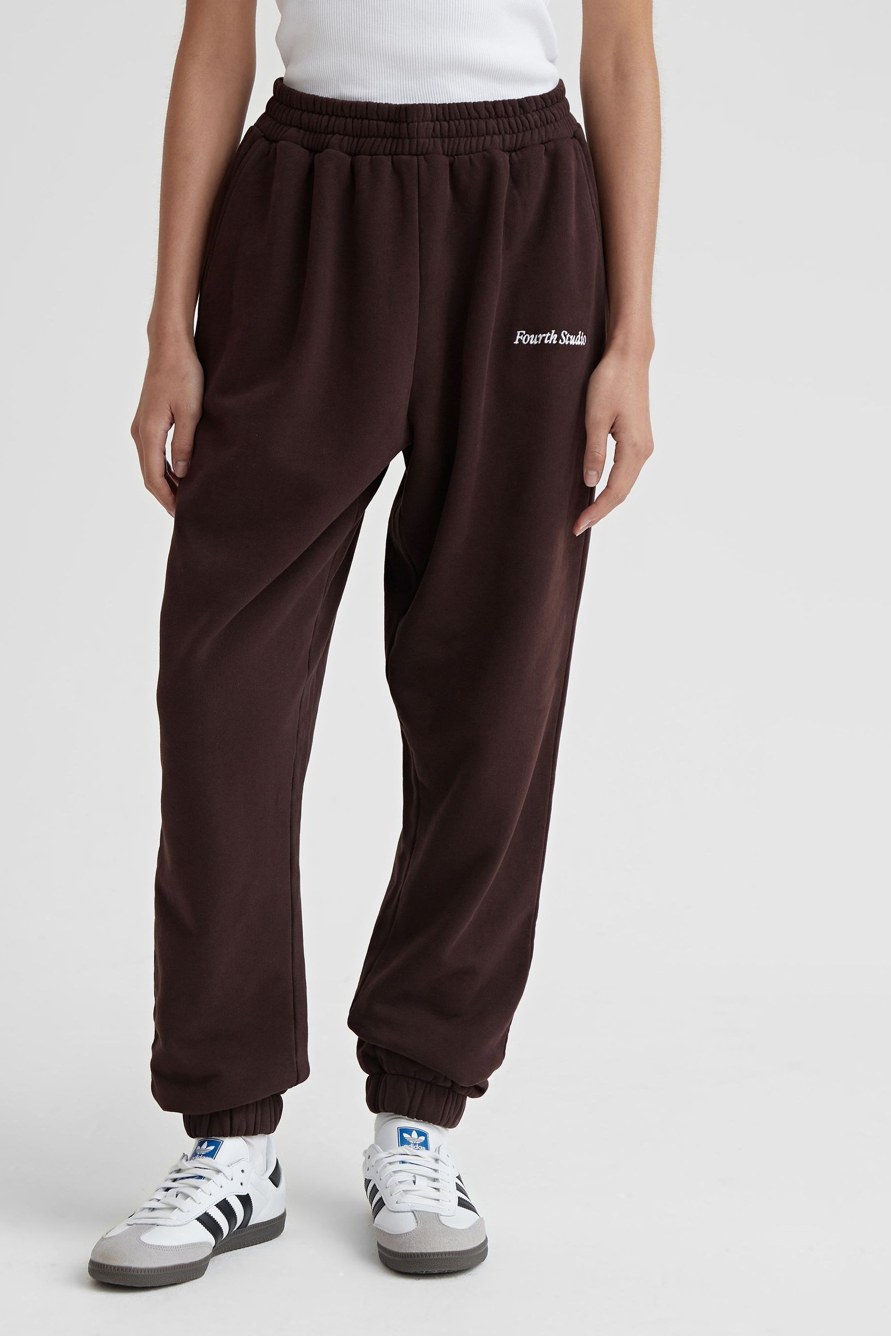 Buy 4th Reckless Brown Sera Fourth Studio Cuffed 100 Cotton Joggers from the Next UK online shop