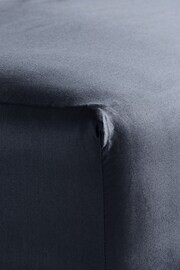 Bedfolk Blue Luxe Cotton Fitted Sheet - Image 1 of 4