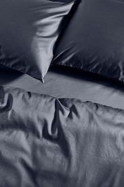 Bedfolk Blue Luxe Cotton Fitted Sheet - Image 2 of 4