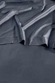 Bedfolk Blue Luxe Cotton Fitted Sheet - Image 3 of 4