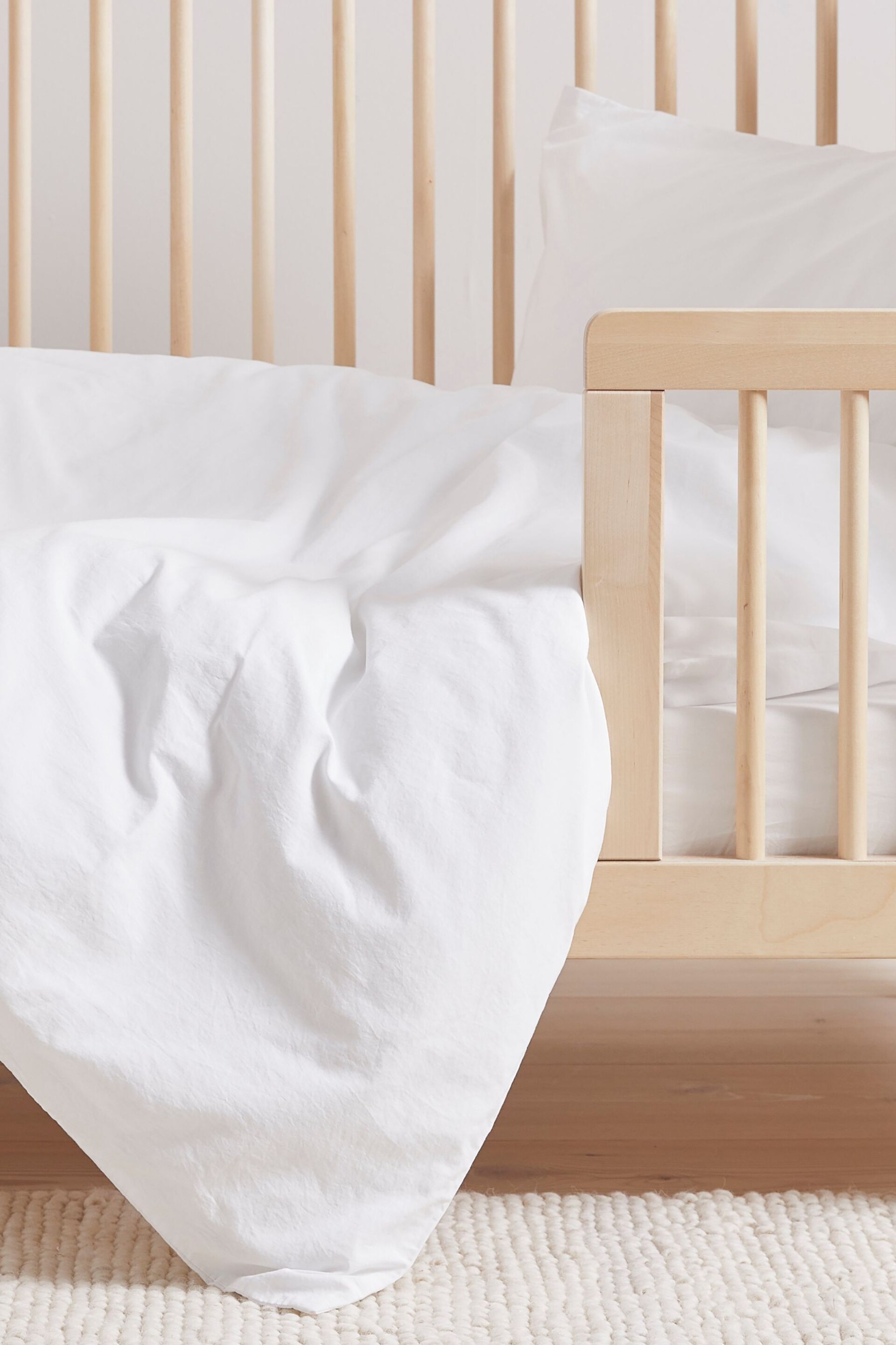 Bedfolk White Toddler Duvet Cover - Image 1 of 3