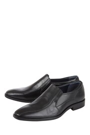 Lotus Black Leather Loafers - Image 3 of 5