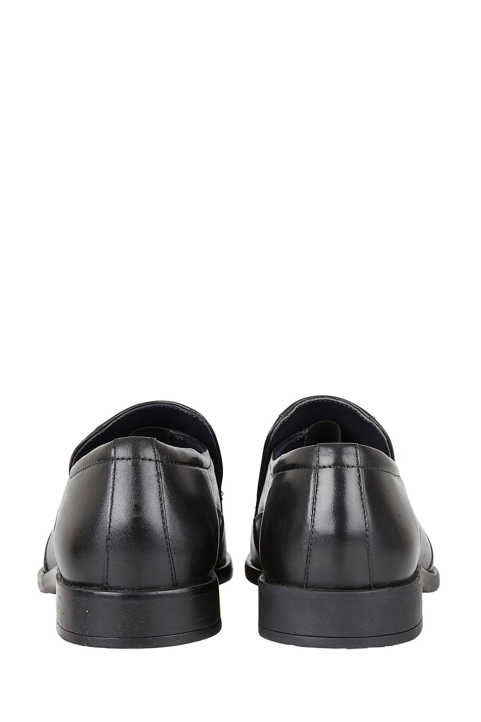 Lotus Black Leather Loafers - Image 4 of 5
