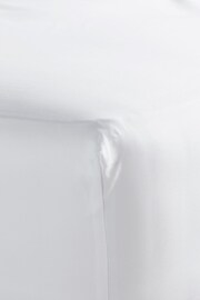 Bedfolk White Luxe Cotton Fitted Sheet - Image 1 of 4