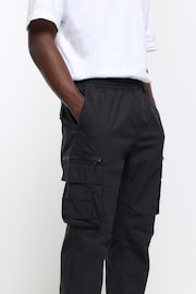 River Island Black Regular Fit Cargo Trousers - Image 3 of 4