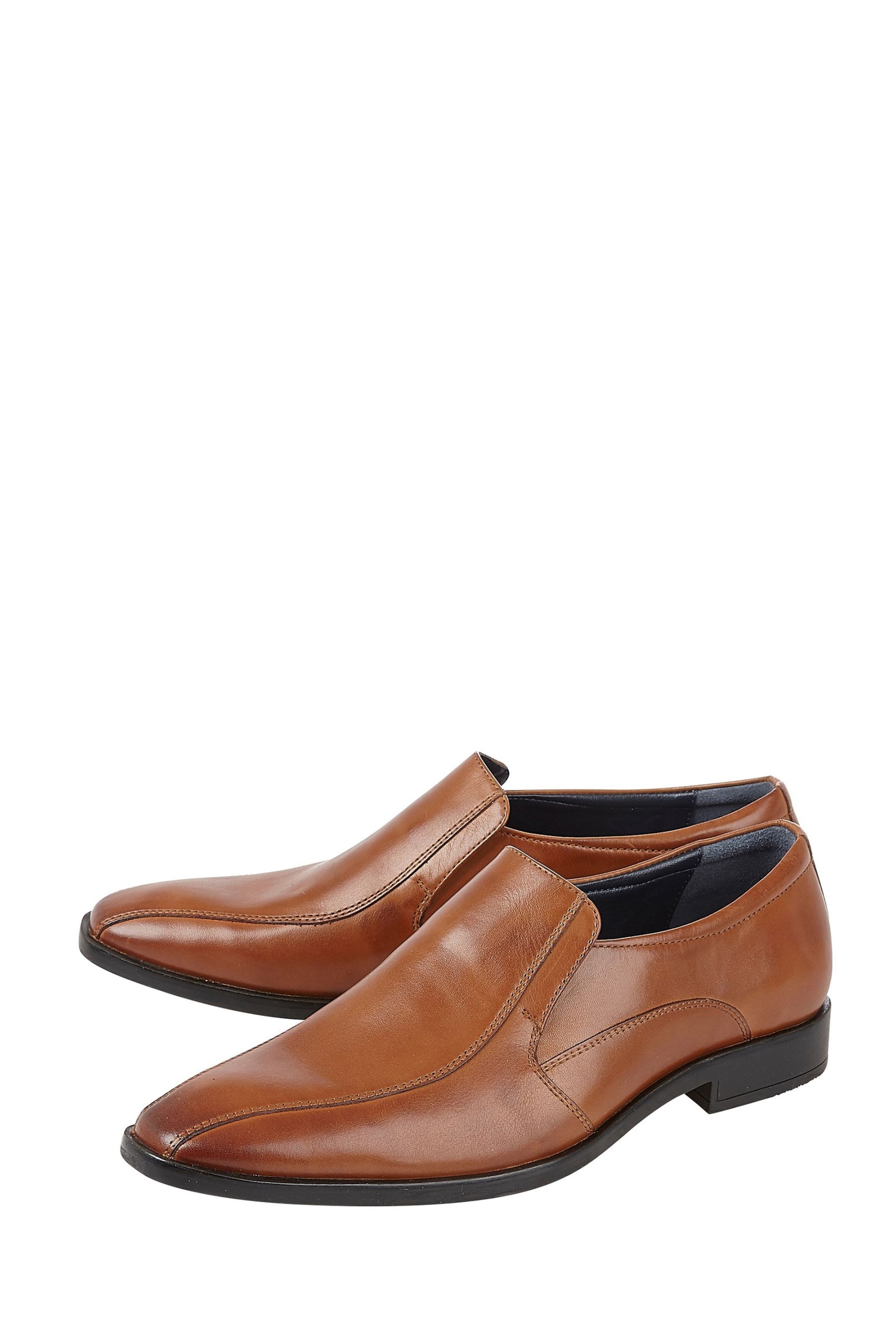 Lotus Brown Leather Loafers - Image 2 of 4