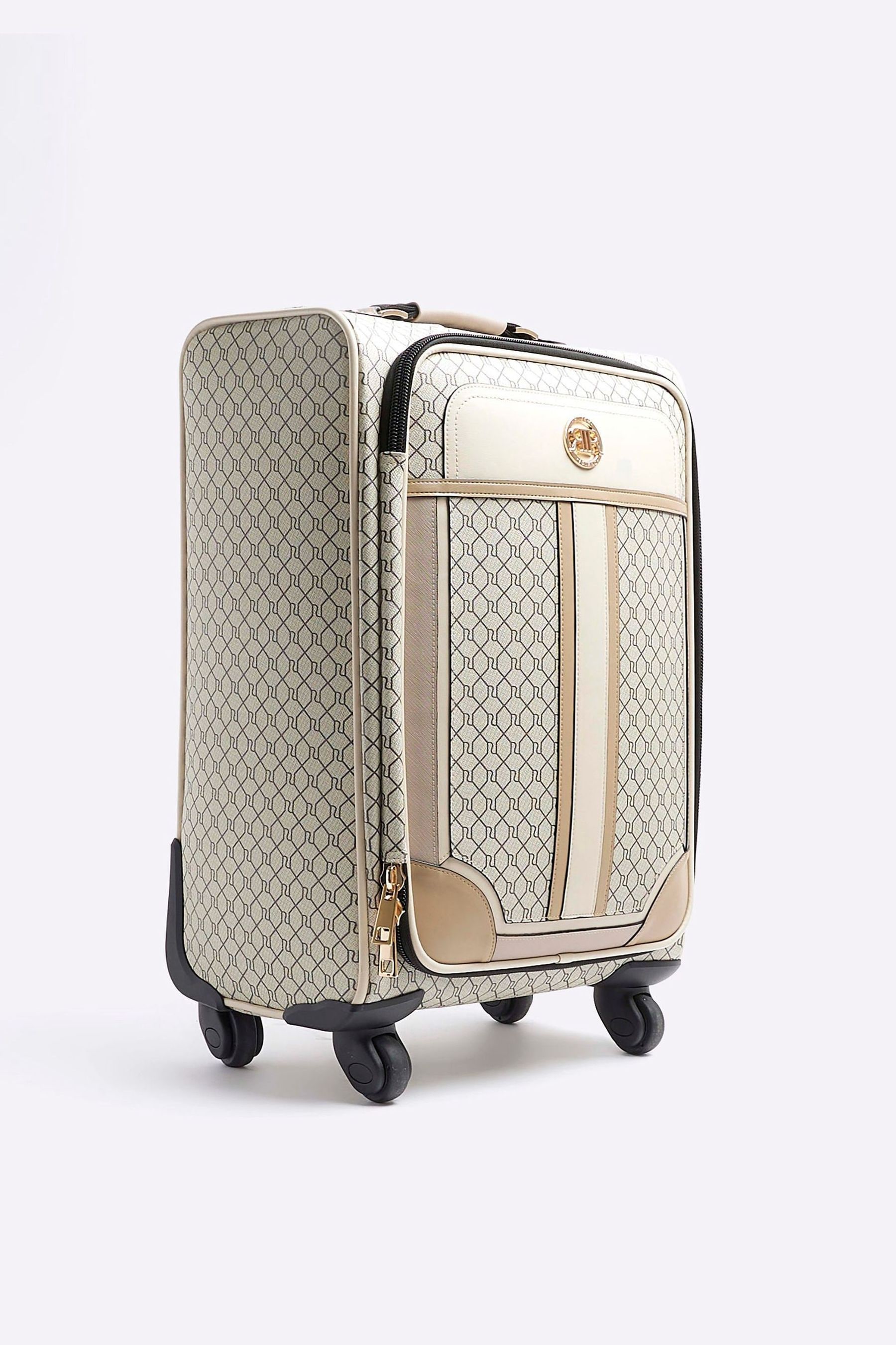 Buy River Island Beige Monogram Suitcase from Next Ireland