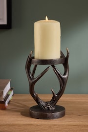 Bronze Antler Pillar Candle Holder - Image 1 of 5