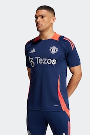 adidas Navy/Red adidas Manchester United Tiro 24 Training Jersey - Image 1 of 7