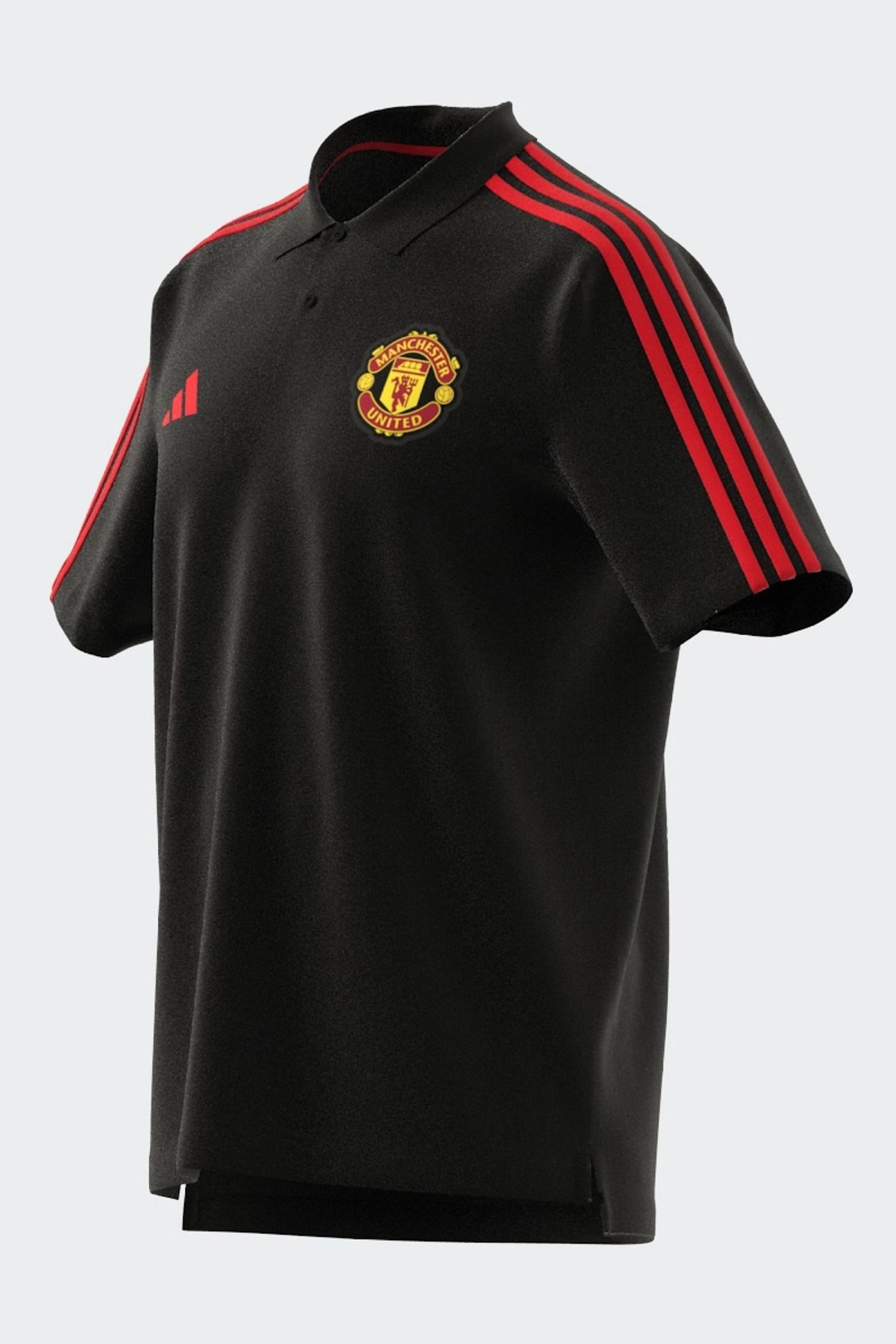Buy adidas Black Manchester United DNA 100 Cotton Polo Shirt from the Next UK online shop