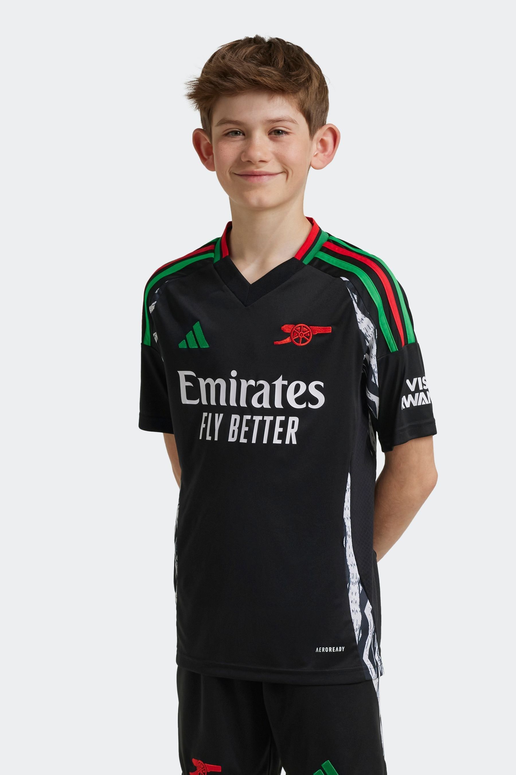 Buy adidas Black Kids Arsenal 24 25 Away Jersey from the Next UK online shop