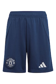 adidas Navy Kids Manchester United 24/25 Away Shorts - Image 1 of 1