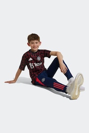 adidas Black/Red Kids Manchester United Pre Match Jersey - Image 3 of 7
