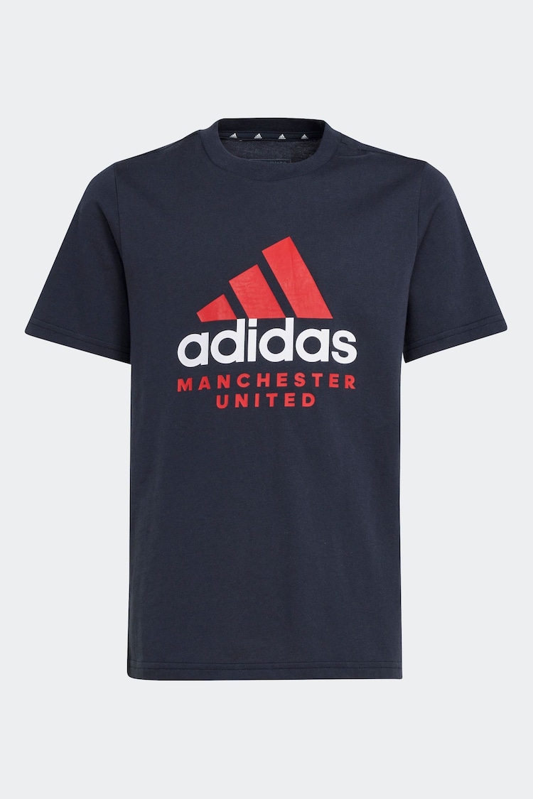 adidas Grey Kids Manchester United T-Shirt - Image 6 of 6