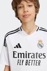 adidas White Real Madrid 24/25 Home Kids Jersey - Image 3 of 9