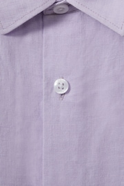 Reiss Orchid Holiday Junior Short Sleeve Linen Shirt - Image 4 of 4