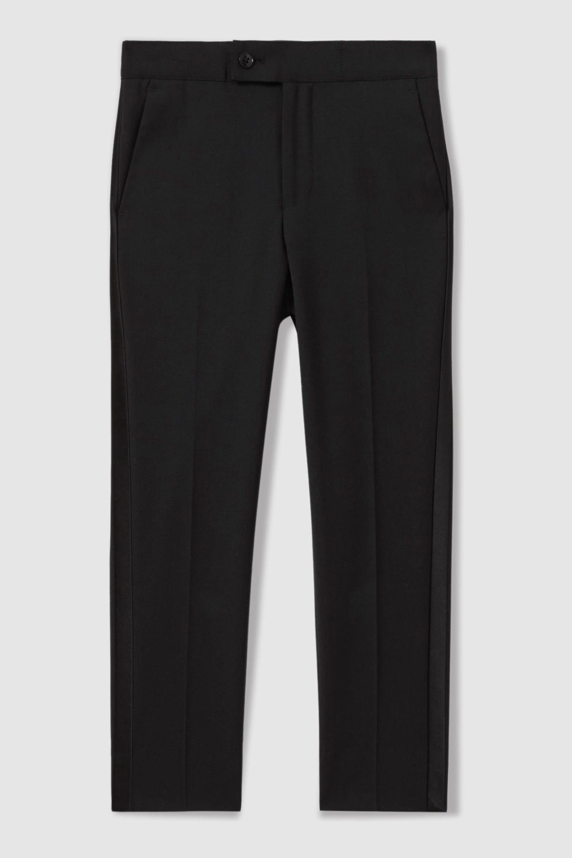 Reiss Black Knightsbridge T Tuxedo Satin Stripe Trousers - Image 2 of 4