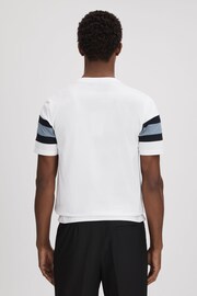 Reiss Airforce Blue Multi Auckland Mercerised Cotton Crew Neck T-Shirt - Image 5 of 5