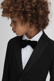 Reiss Black Knightsbridge B 9-13 yrs Tuxedo Satin Single Breasted Blazer - Image 5 of 6