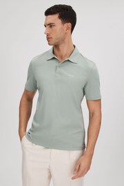 Reiss Sage Owens Slim Fit Cotton Polo Shirt - Image 1 of 6