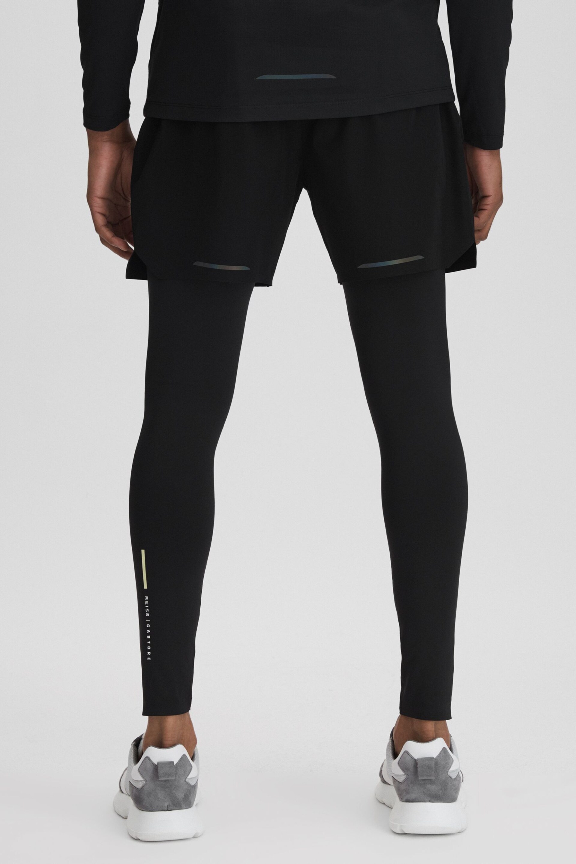 Reiss Onyx Black Holt Castore Performance Tights - Image 5 of 8
