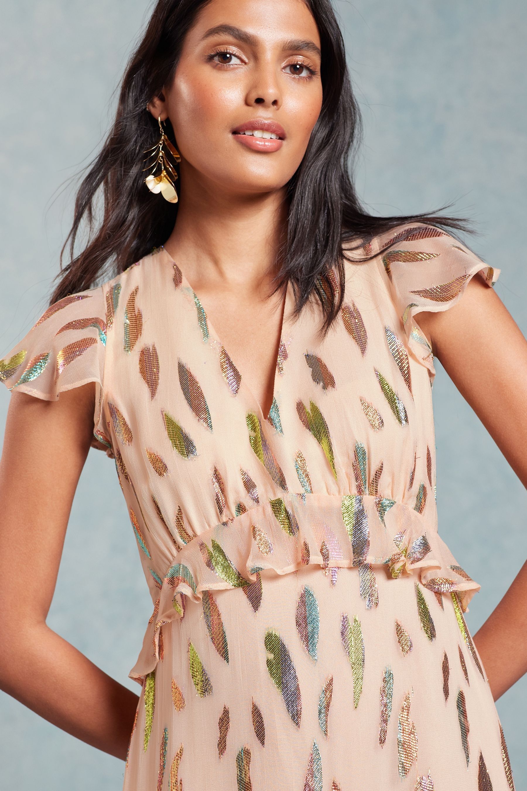 Cap sleeve midi dress sale