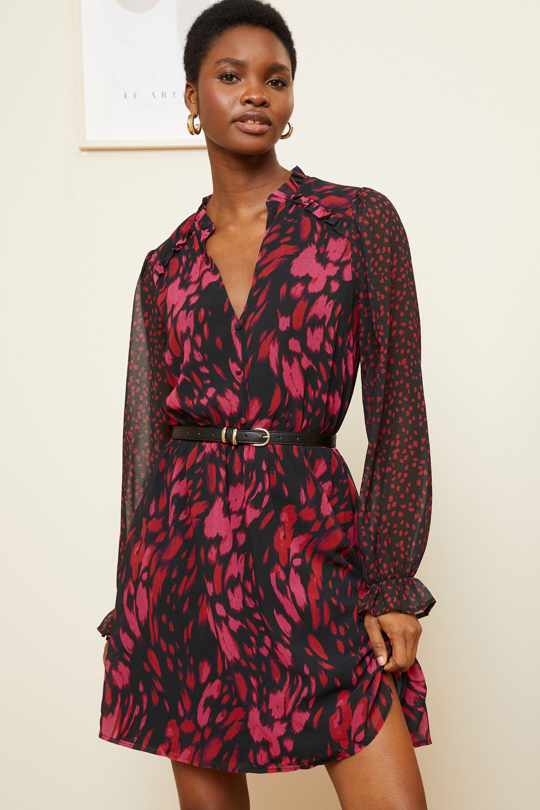 Dress with strap around neck top